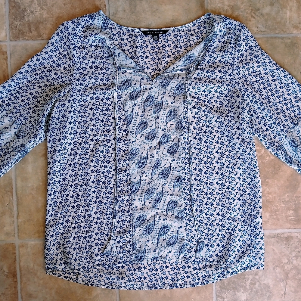 Zac & Rachel Blue and White Blouse